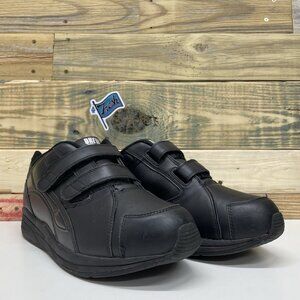 Drew Force V Athletic Walking Sneaker Men's Size 13 4W Leather Hook & Loop Black